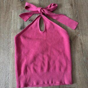 Banana Republic NWT Pink halter tie neck top Size XS